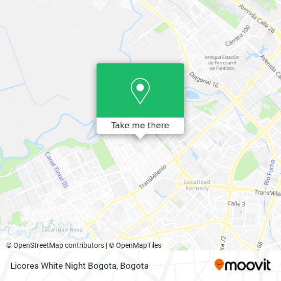 Licores White Night Bogota map