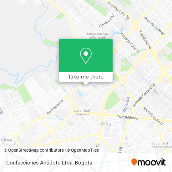 Mapa de Confecciones Antidoto Ltda
