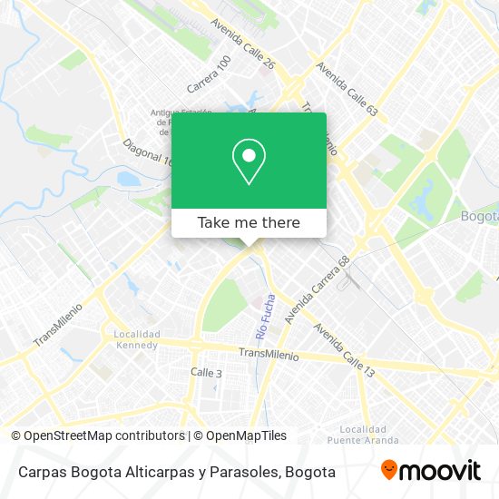 Carpas Bogota Alticarpas y Parasoles map