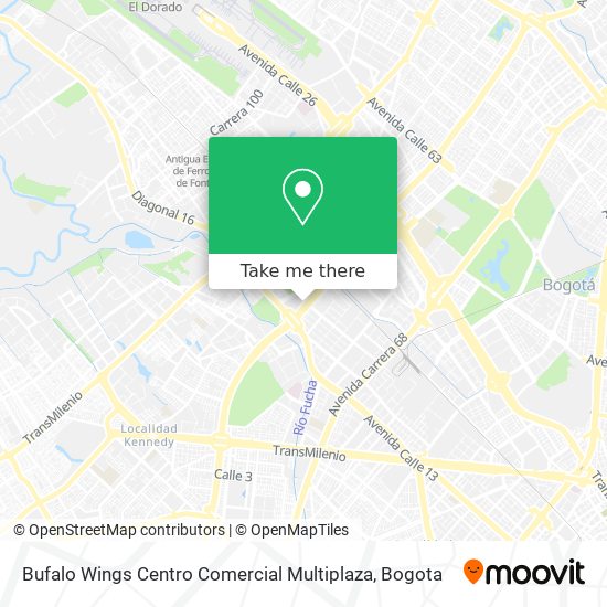 Mapa de Bufalo Wings Centro Comercial Multiplaza