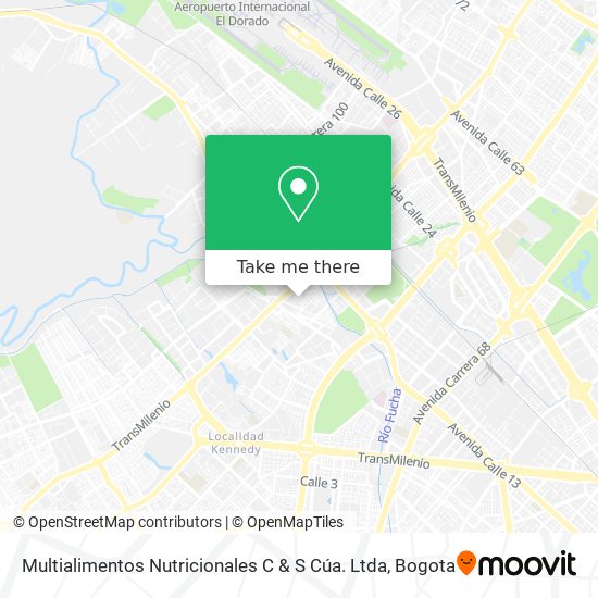 Mapa de Multialimentos Nutricionales C & S Cúa. Ltda