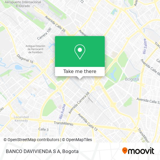 BANCO DAVIVIENDA S A map