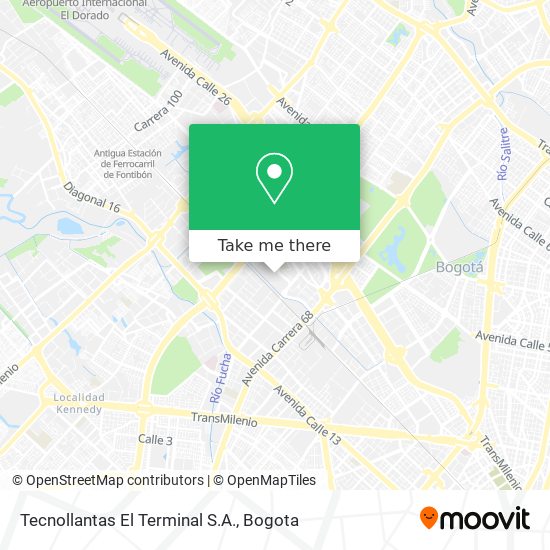 Mapa de Tecnollantas El Terminal S.A.