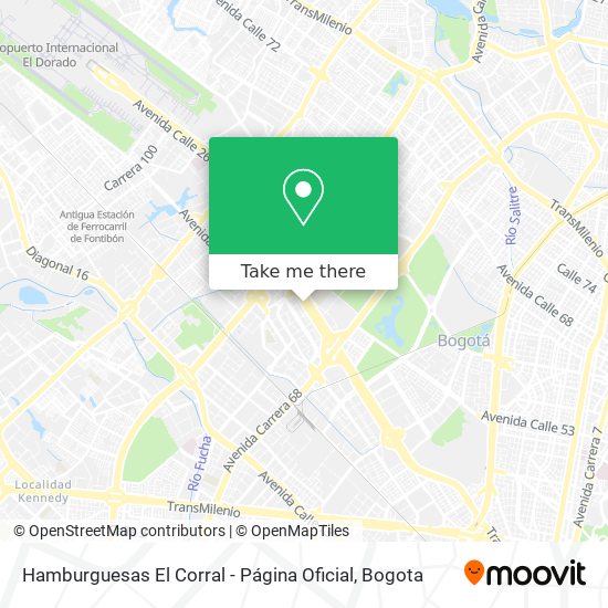 Mapa de Hamburguesas El Corral - Página Oficial