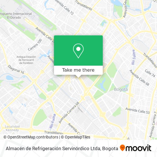 Almacén de Refrigeración Servinórdico Ltda map