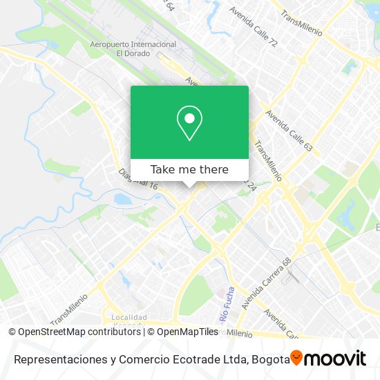 Mapa de Representaciones y Comercio Ecotrade Ltda