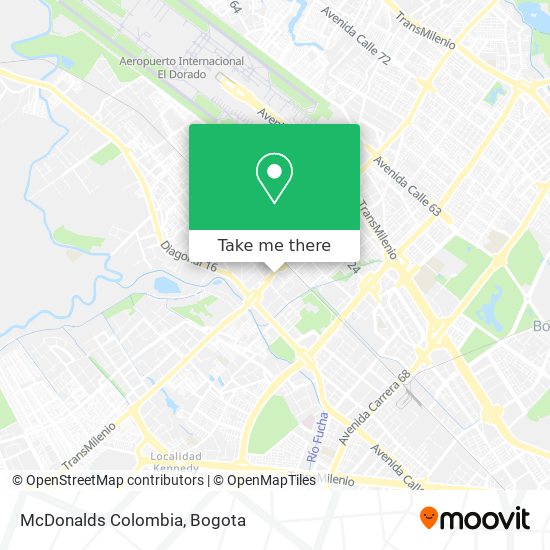 McDonalds Colombia map