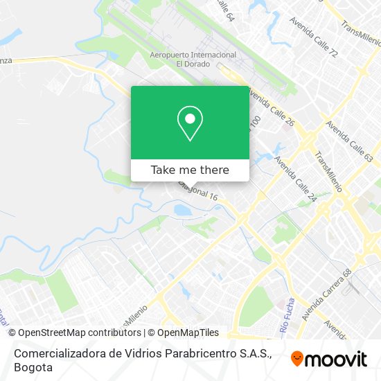 Comercializadora de Vidrios Parabricentro S.A.S. map