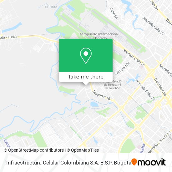 Mapa de Infraestructura Celular Colombiana S.A. E.S.P
