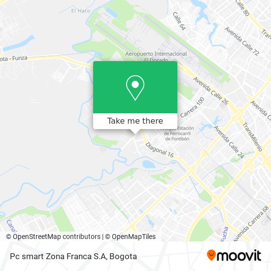 Mapa de Pc smart Zona Franca S.A