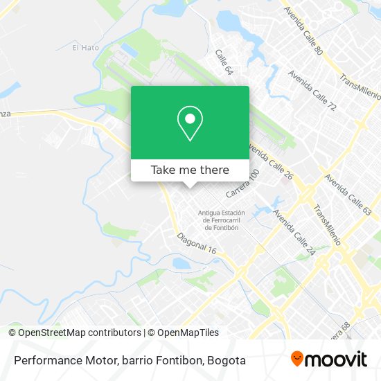 Performance Motor, barrio Fontibon map