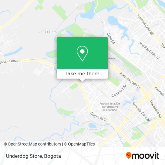 Underdog Store map