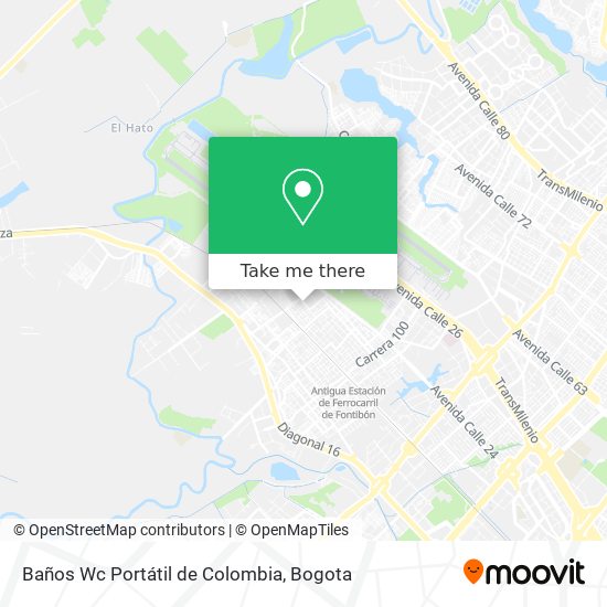 Mapa de Baños Wc Portátil de Colombia
