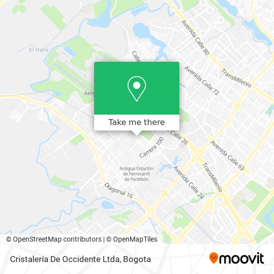 Cristalería De Occidente Ltda map