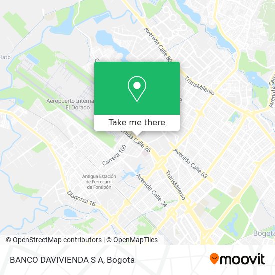 Mapa de BANCO DAVIVIENDA S A