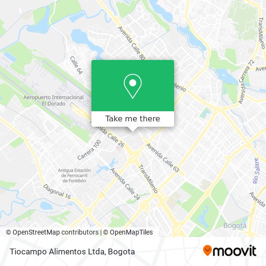 Mapa de Tiocampo Alimentos Ltda