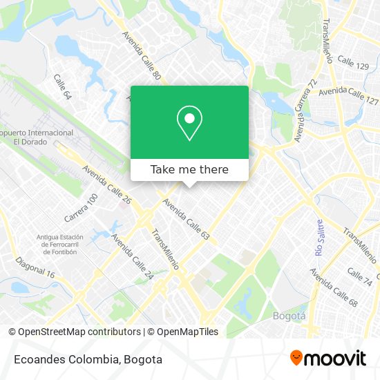 Ecoandes Colombia map