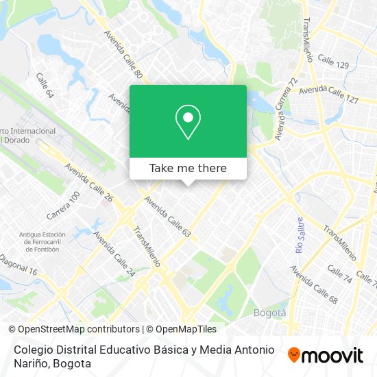 Colegio Distrital Educativo Básica y Media Antonio Nariño map