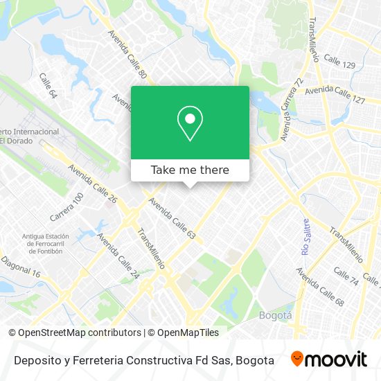 Mapa de Deposito y Ferreteria Constructiva Fd Sas