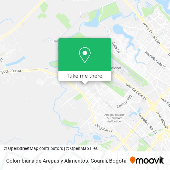 Colombiana de Arepas y Alimentos. Coarali map