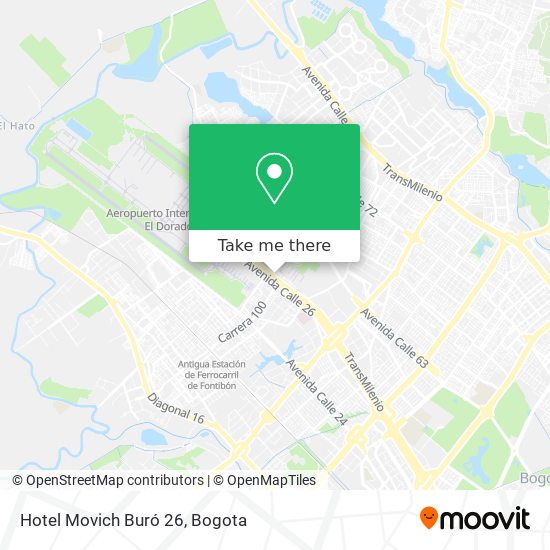 Mapa de Hotel Movich Buró 26