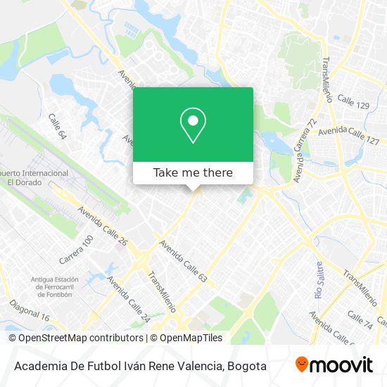 Mapa de Academia De Futbol Iván Rene Valencia