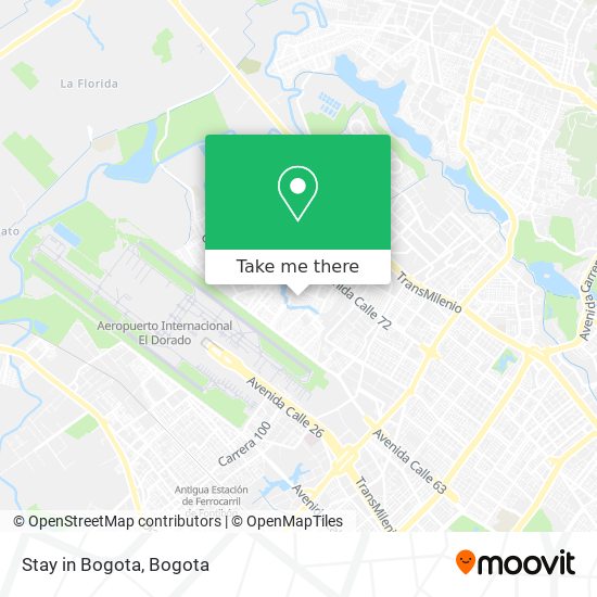 Stay in Bogota map