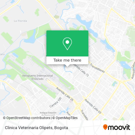 Clinica Veterinaria Olipets map