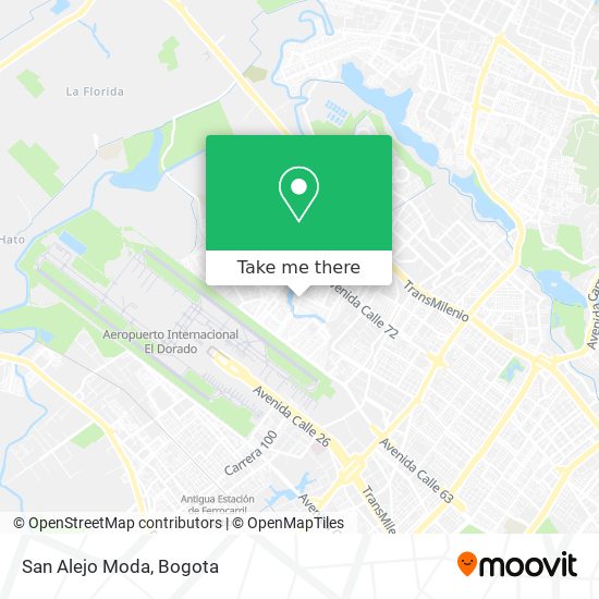 San Alejo Moda map