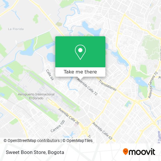 Mapa de Sweet Boon Store