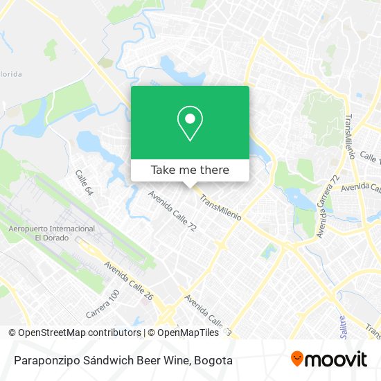 Mapa de Paraponzipo Sándwich Beer Wine