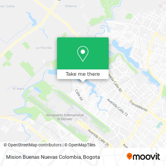 Mision Buenas Nuevas Colombia map
