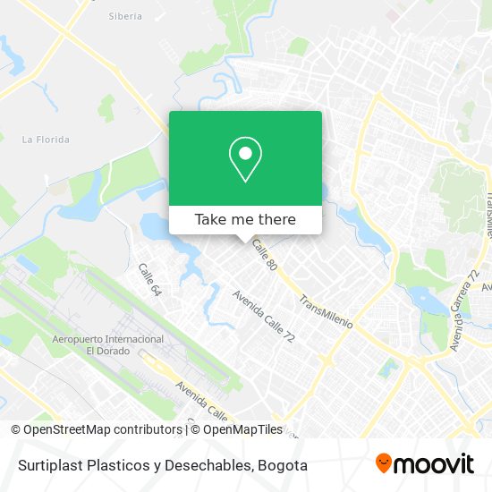 Mapa de Surtiplast Plasticos y Desechables