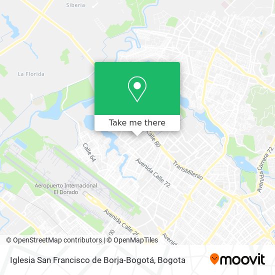 Iglesia San Francisco de Borja-Bogotá map