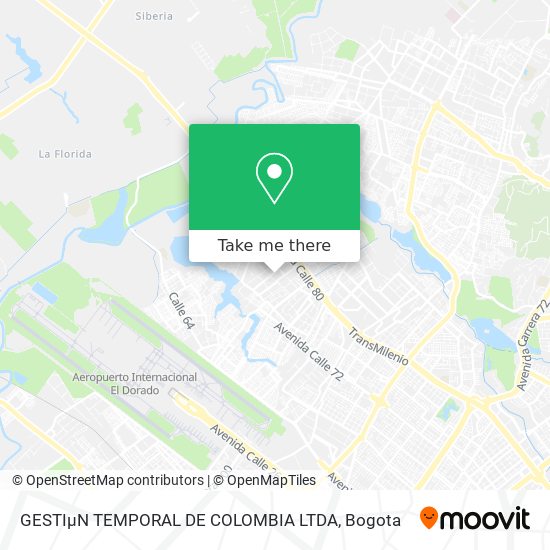 GESTIµN TEMPORAL DE COLOMBIA LTDA map