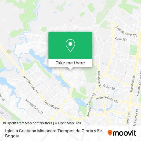 Mapa de Iglesia Cristiana Misionera Tiempos de Gloria y Fe