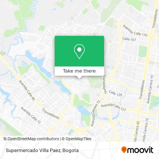 Mapa de Supermercado Villa Paez