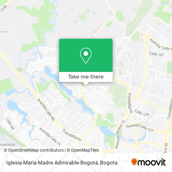 Mapa de Iglesia Maria Madre Admirable-Bogotá