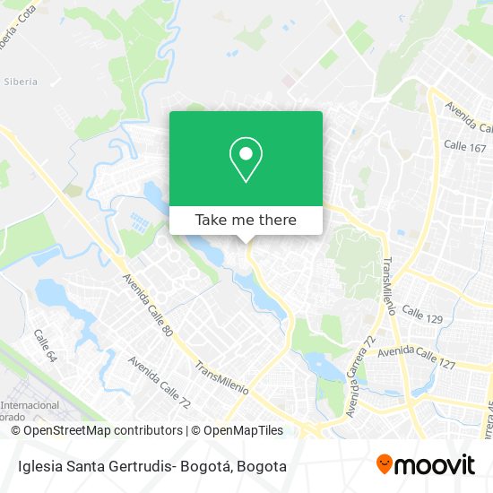 Mapa de Iglesia Santa Gertrudis- Bogotá