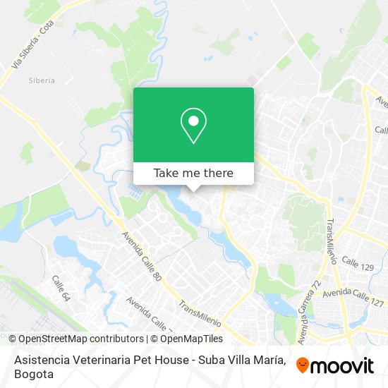 Asistencia Veterinaria Pet House - Suba Villa María map