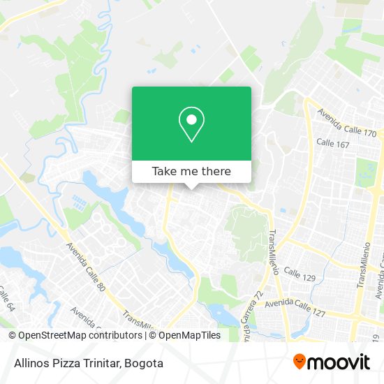 Mapa de Allinos Pizza Trinitar