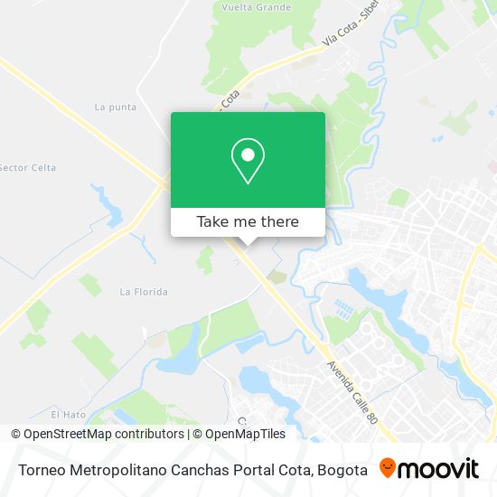 Torneo Metropolitano Canchas Portal Cota map