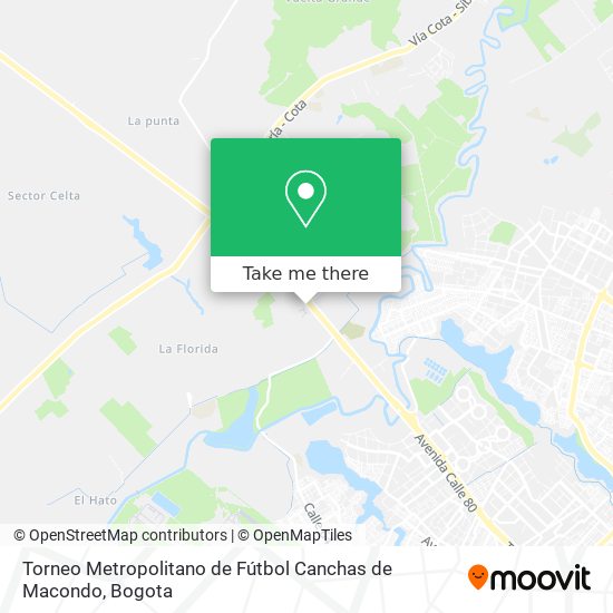 Torneo Metropolitano de Fútbol Canchas de Macondo map