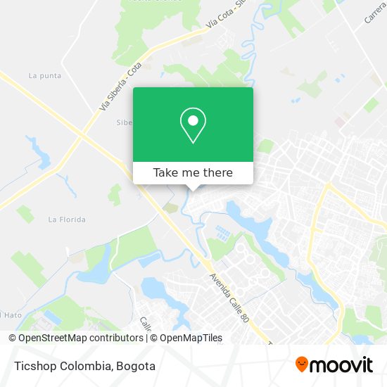 Mapa de Ticshop Colombia