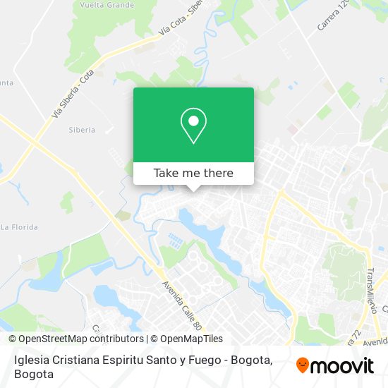 Mapa de Iglesia Cristiana Espiritu Santo y Fuego - Bogota