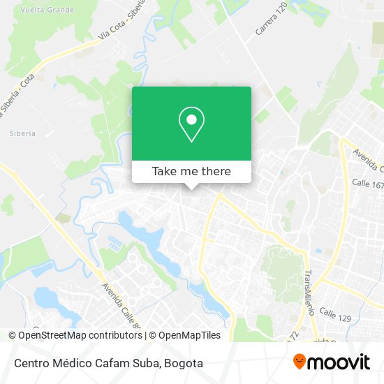 Centro Médico Cafam Suba map