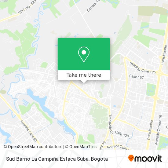 Sud Barrio La Campiña Estaca Suba map