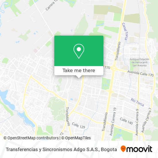 Transferencias y Sincronismos Adgo S.A.S. map
