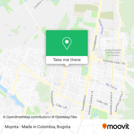 Muynta - Made in Colombia map