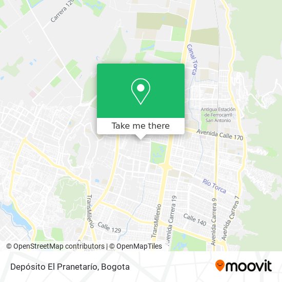 Depósito El Pranetarío map